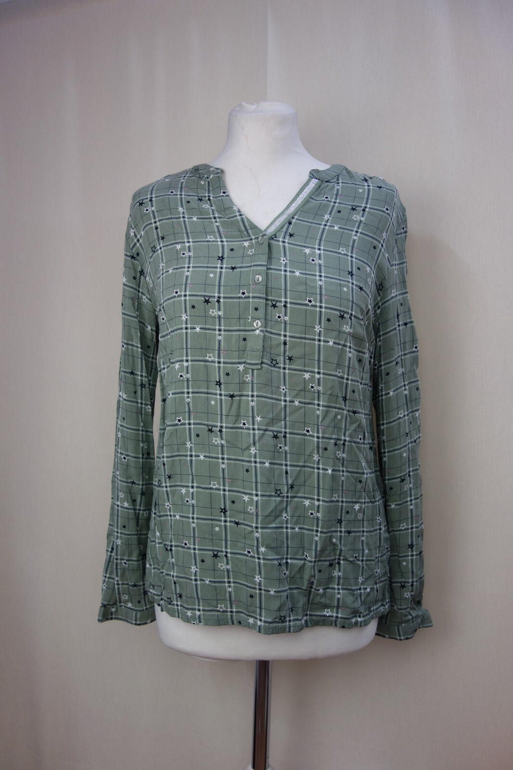 EK0135 Damen Bluse von Gina Benotti, Pantinagrün, Gr.S1