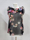 EK6099 Damen Bluse von Imperial, schwarz, Blumen, Gr. S0