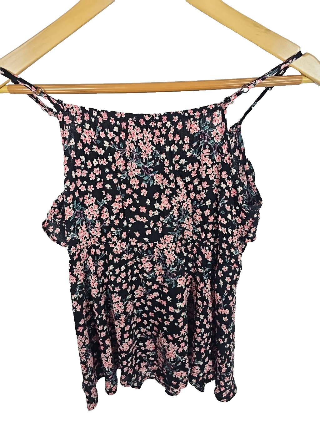 EK8310 Damen Bluse Collose Gr.s Schwarz Blumenmuster2