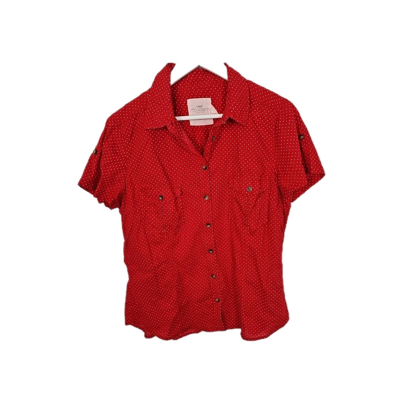 EK1311 Damen Bluse H&M Gr.44 Rot Brustumfang 46cm Länge 67cm0