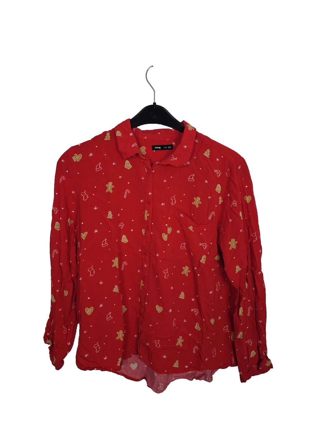 EK8497 Damen Bluse von Sinsay, Rot, Gr. XXL0