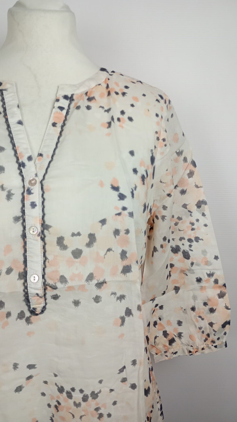 EK5227 Damen Bluse von Opus, orange-weiß-grau, Gr.361