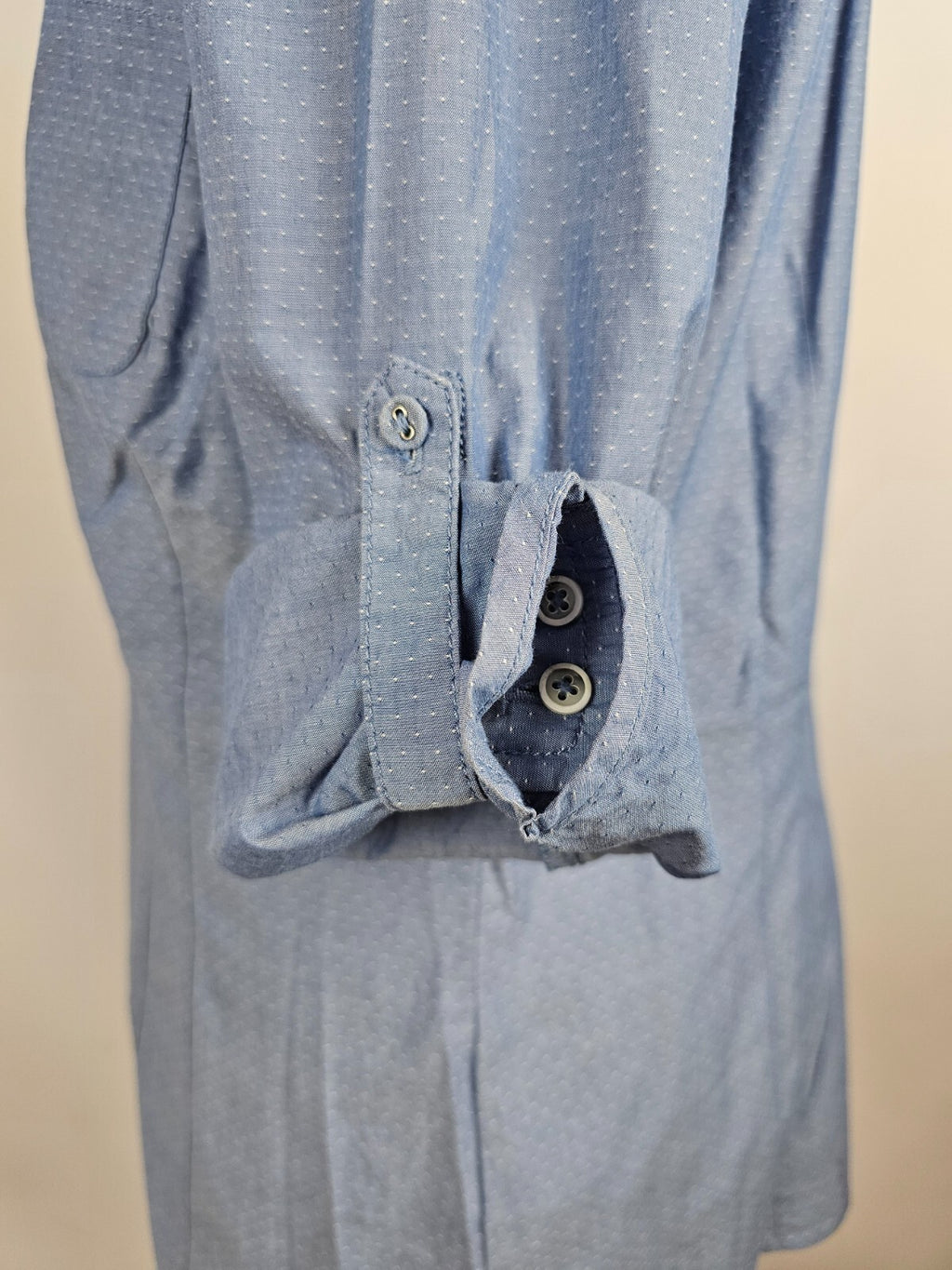 EK5660 Damen Bluse von Opus, blau, weiße Punkte, Gr. 444