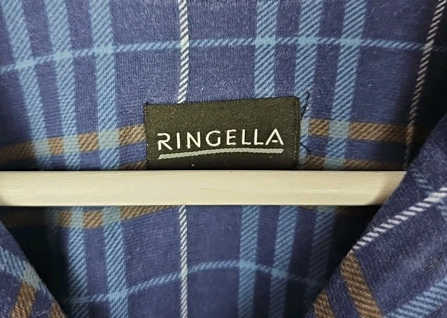 EK9143 Herren Schlafanzung Set Ringella Gr M Blau Karriert1