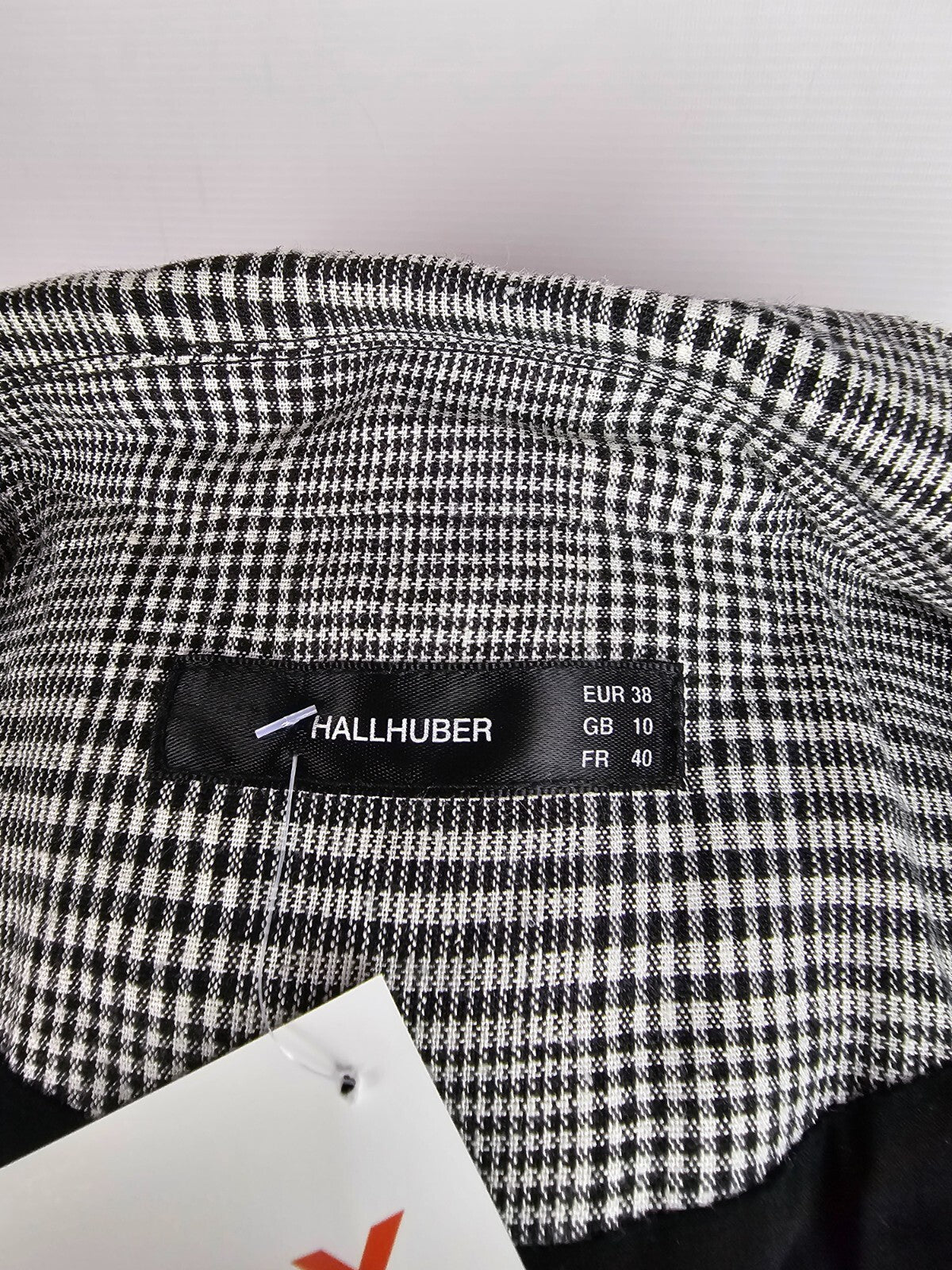 EK0752 Damen Blazer von Hallhuber, schwarz/weiß kariert, Gr. 388