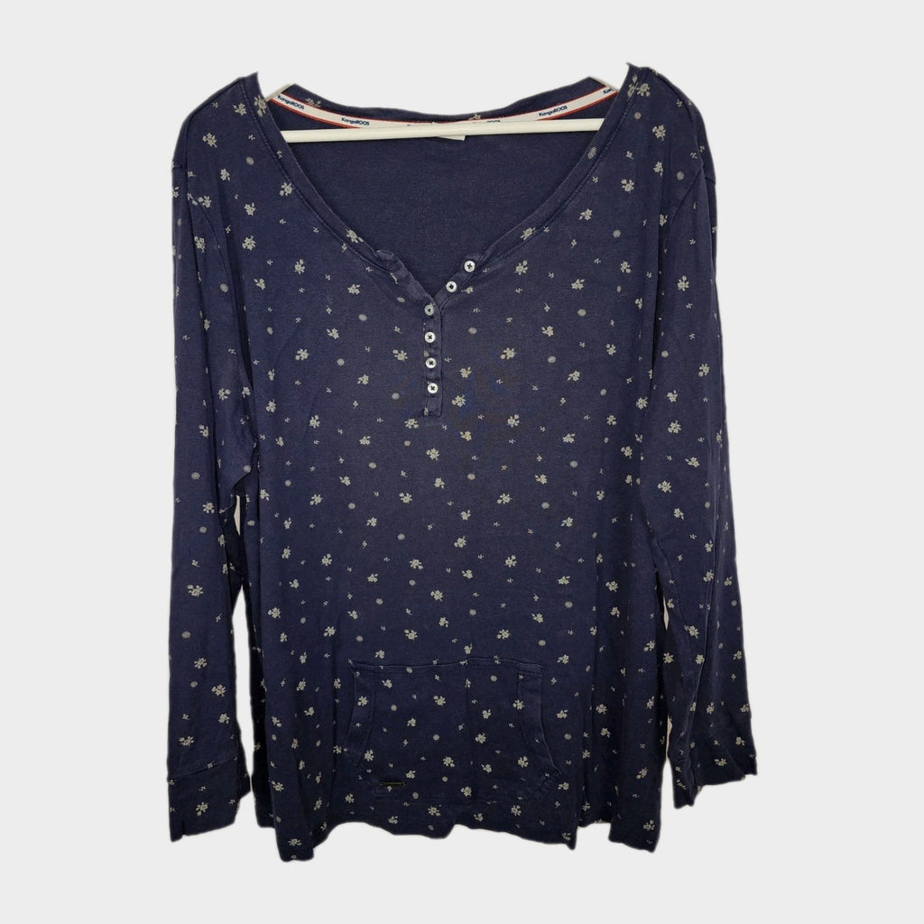 EK10269 Damen Langarmshirt von KangaRoos, blau, Gr.XL0