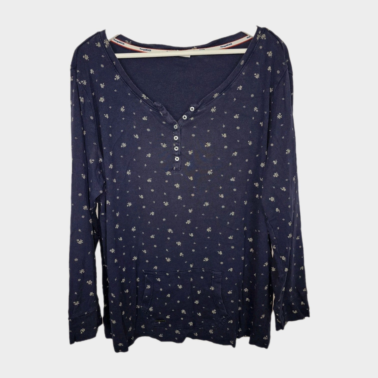 EK10269 Damen Langarmshirt von KangaRoos, blau, Gr.XL0