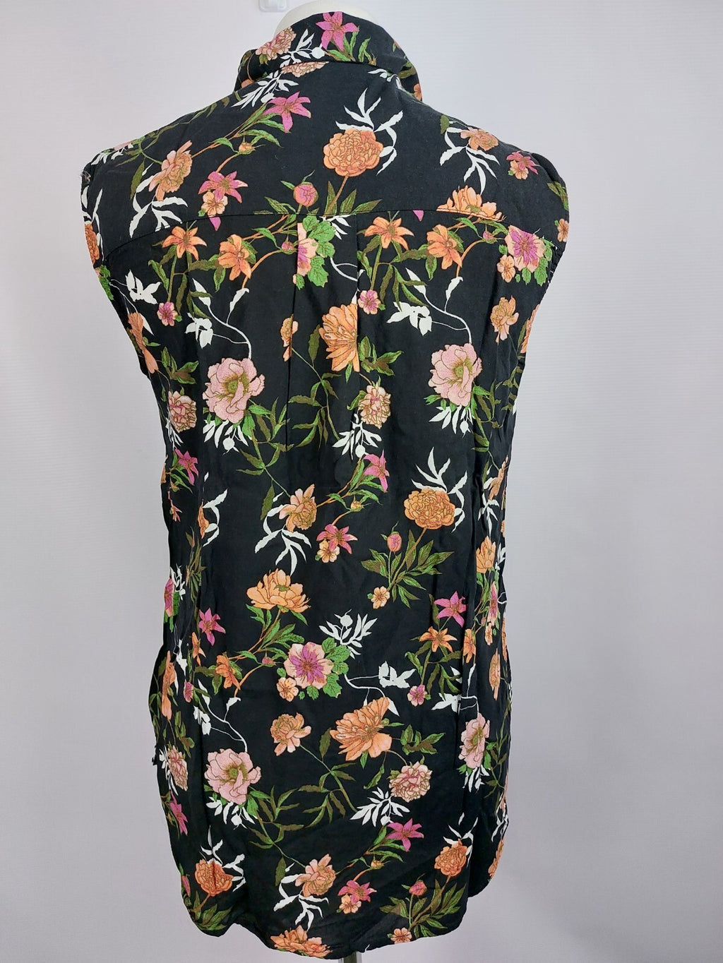 EK4367 Damen Bluse von Tom Tailor, schwarz mit Blumen, Gr. 364