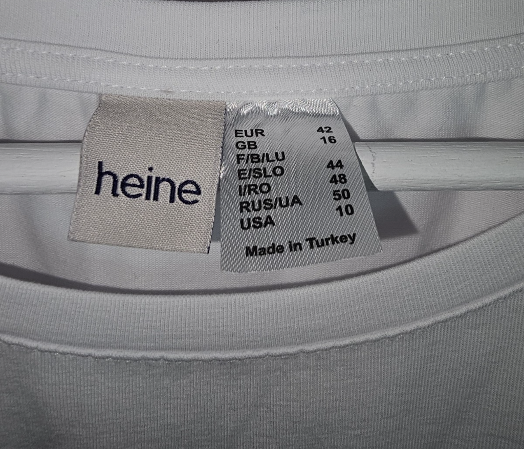 EK7776 Damen Tshirt von Heine, weiß, Gr.422