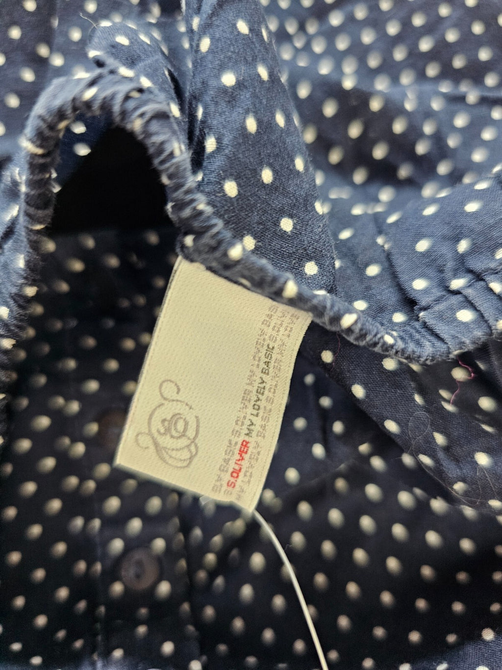 EK5742 Damen Bluse von s.Oliver, dunkelblau, gepunktet, Gr. 366