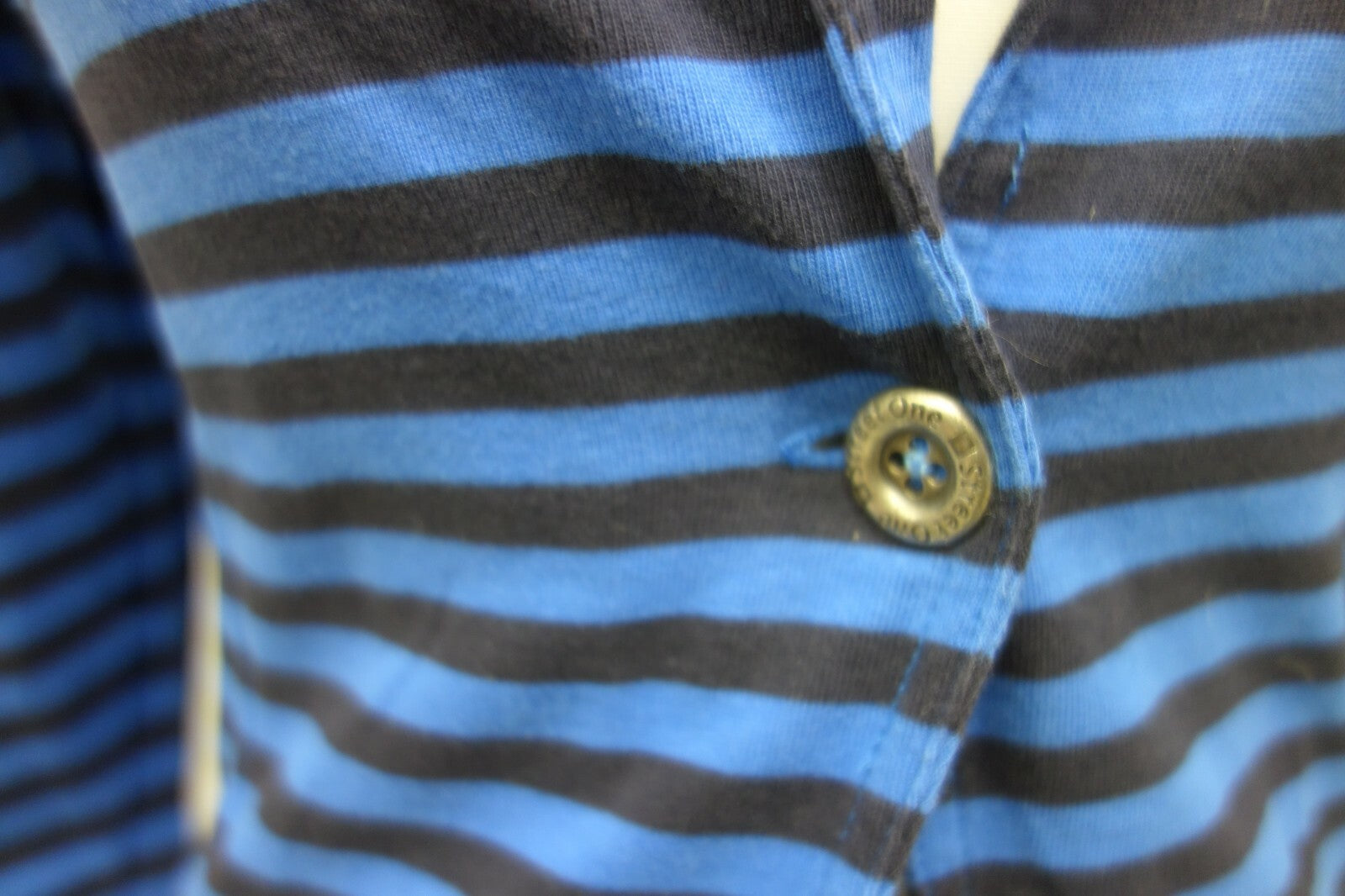 EK1538 Damen Stoff-Blazer von Street One, blau/schwarz gestreift, Gr. 362