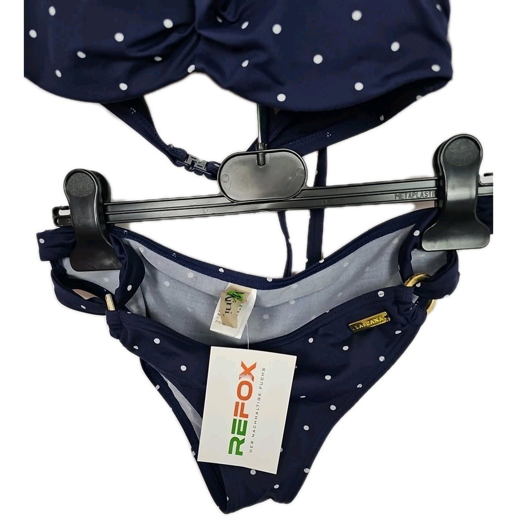 EK8948 Damen Bikini Mix-Kini Gr.34 Blau Brustumfang 26cm Taile 31cm3