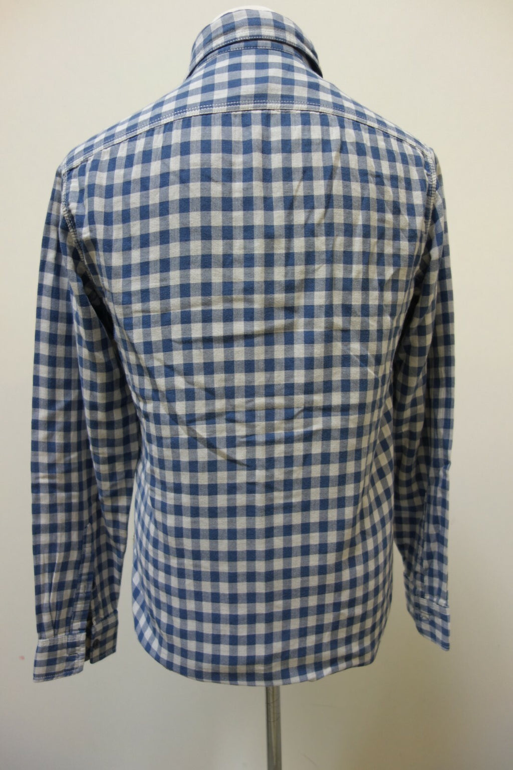 EK0972 Herren Langarm Hemd von Gap, blau/weiß  kariert, Gr. M4