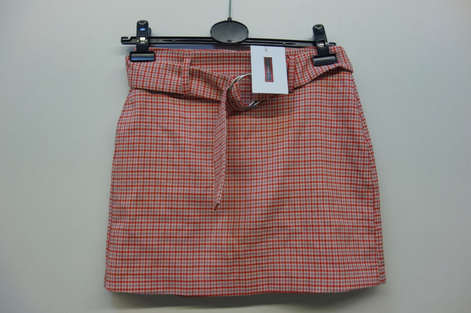 EK2628 Damen Rock von Pull&Bear Größe S beige, rot, lila karriert 0