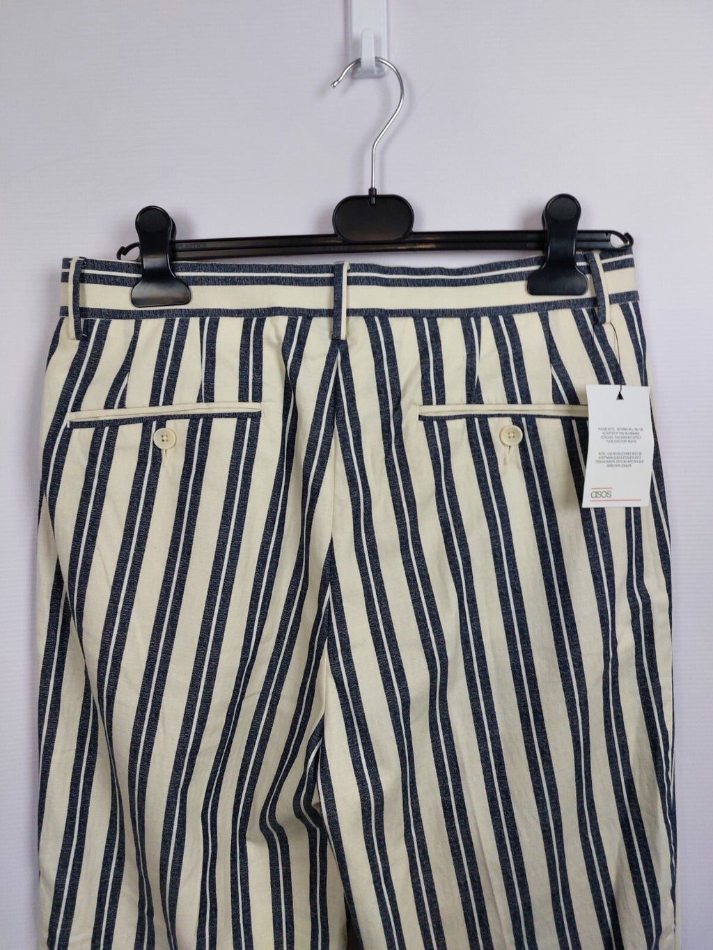EK1242 Damen Hose von Asos, blau-weiß, Gr.32/325