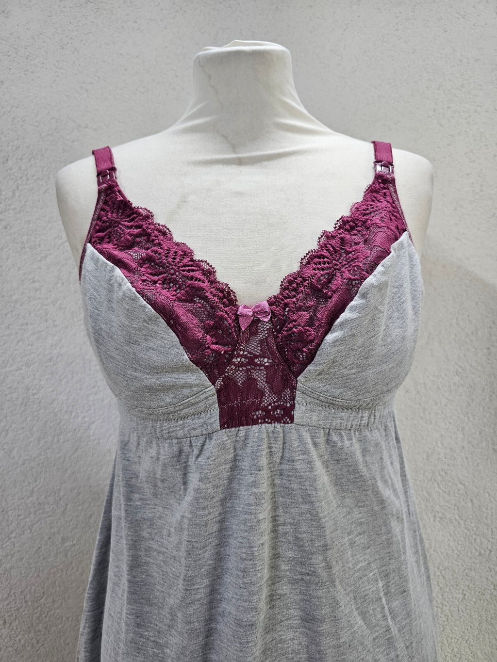 EK4483 Damen Nachtkleid von New Form, grau, Gr.80C1