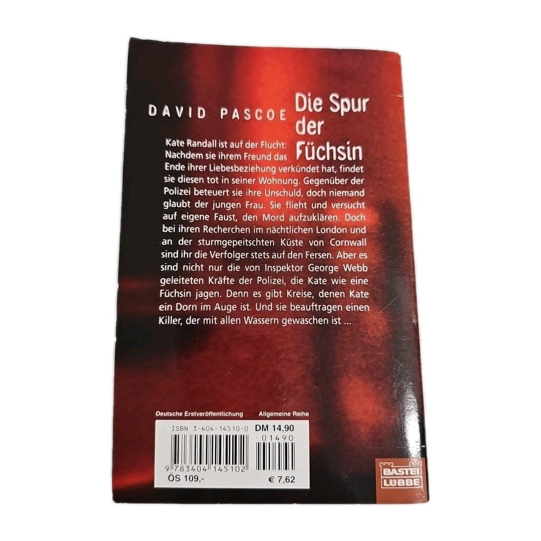 EB4262 Die Spur der Füchsin, von David Pascoe, Mängelexemplar 1