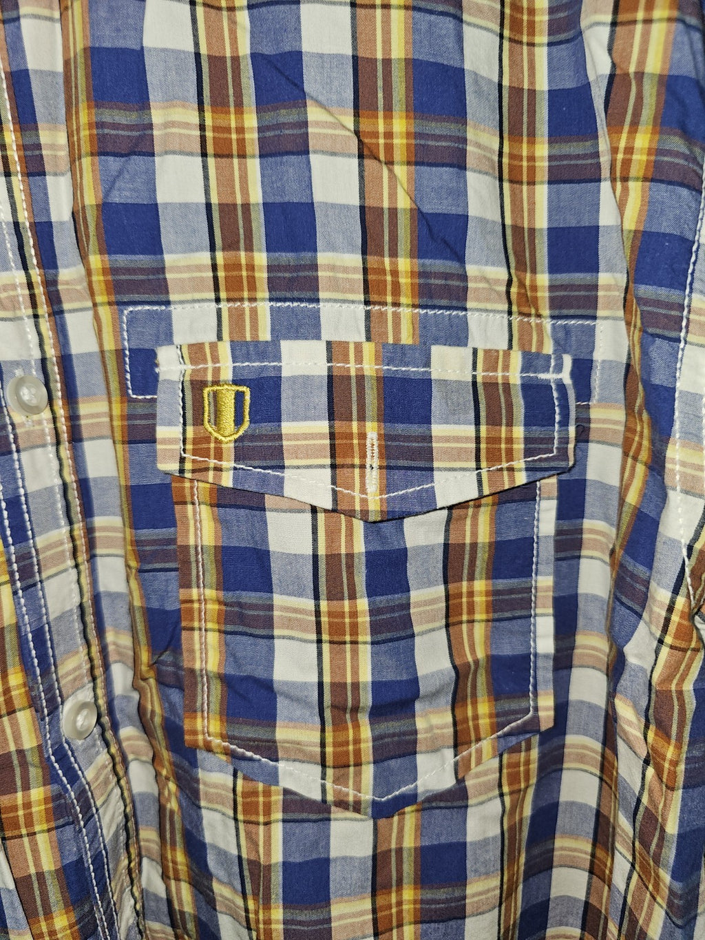 EK682 Herren Hemd von Reward, gelb-blau, Gr.L (52/54)1
