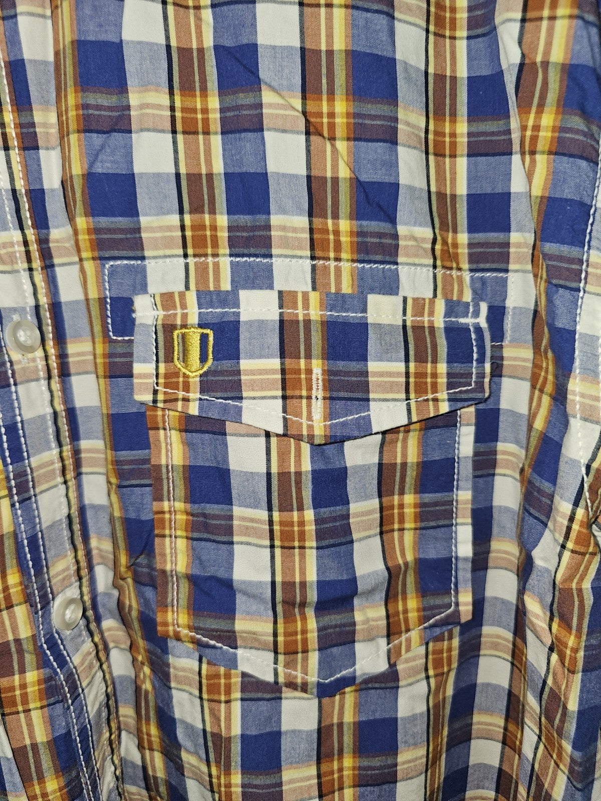 EK682 Herren Hemd von Reward, gelb-blau, Gr.L (52/54)1