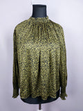 EK2388 Damen Bluse von H&M, grün/schwarz, Gr. 420
