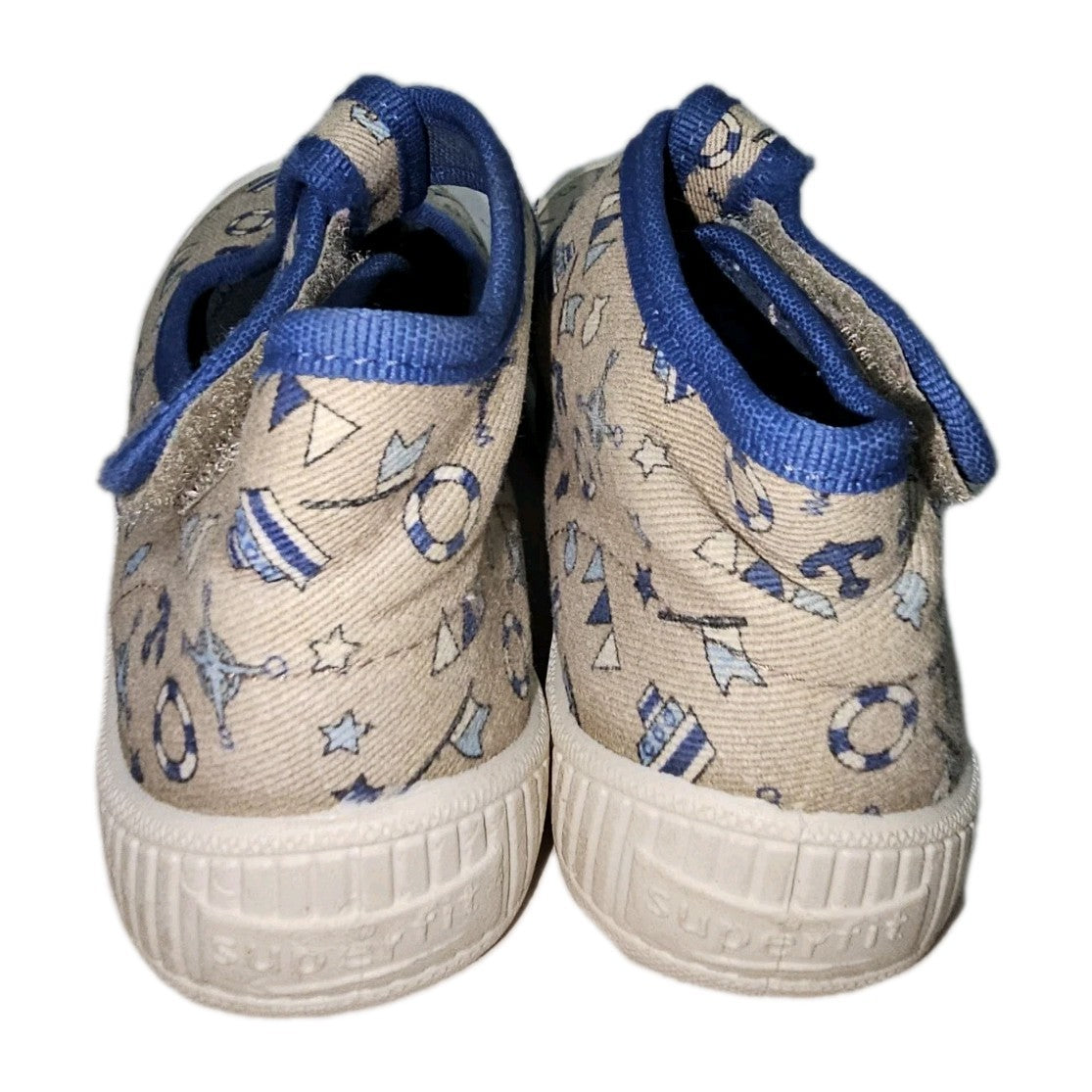 ES902 Jungen Hausschuhe von SuperFit, blau-beige, Gr.235