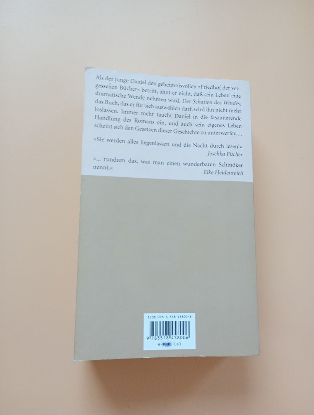 Der Schatten des Windes von Carlos Ruiz Zafón.  4051