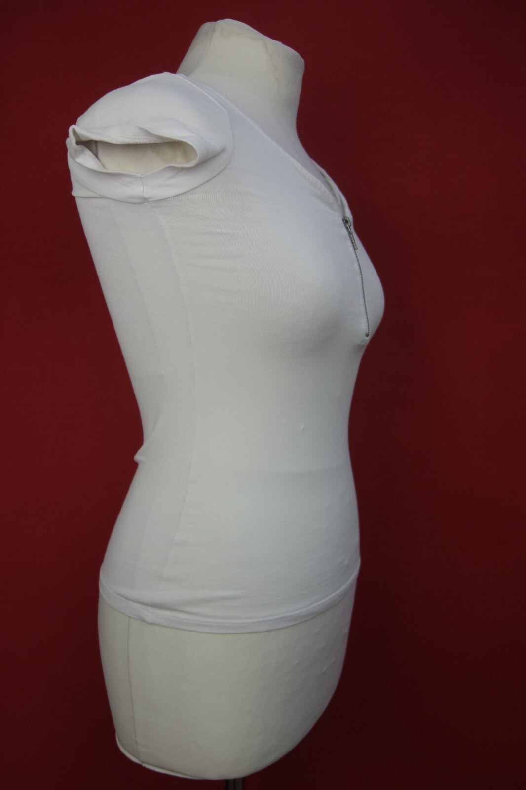 EK3946 Damen Top von Tally Weijl, weiß. Gr. XS4