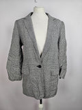 EK0752 Damen Blazer von Hallhuber, schwarz/weiß kariert, Gr. 380