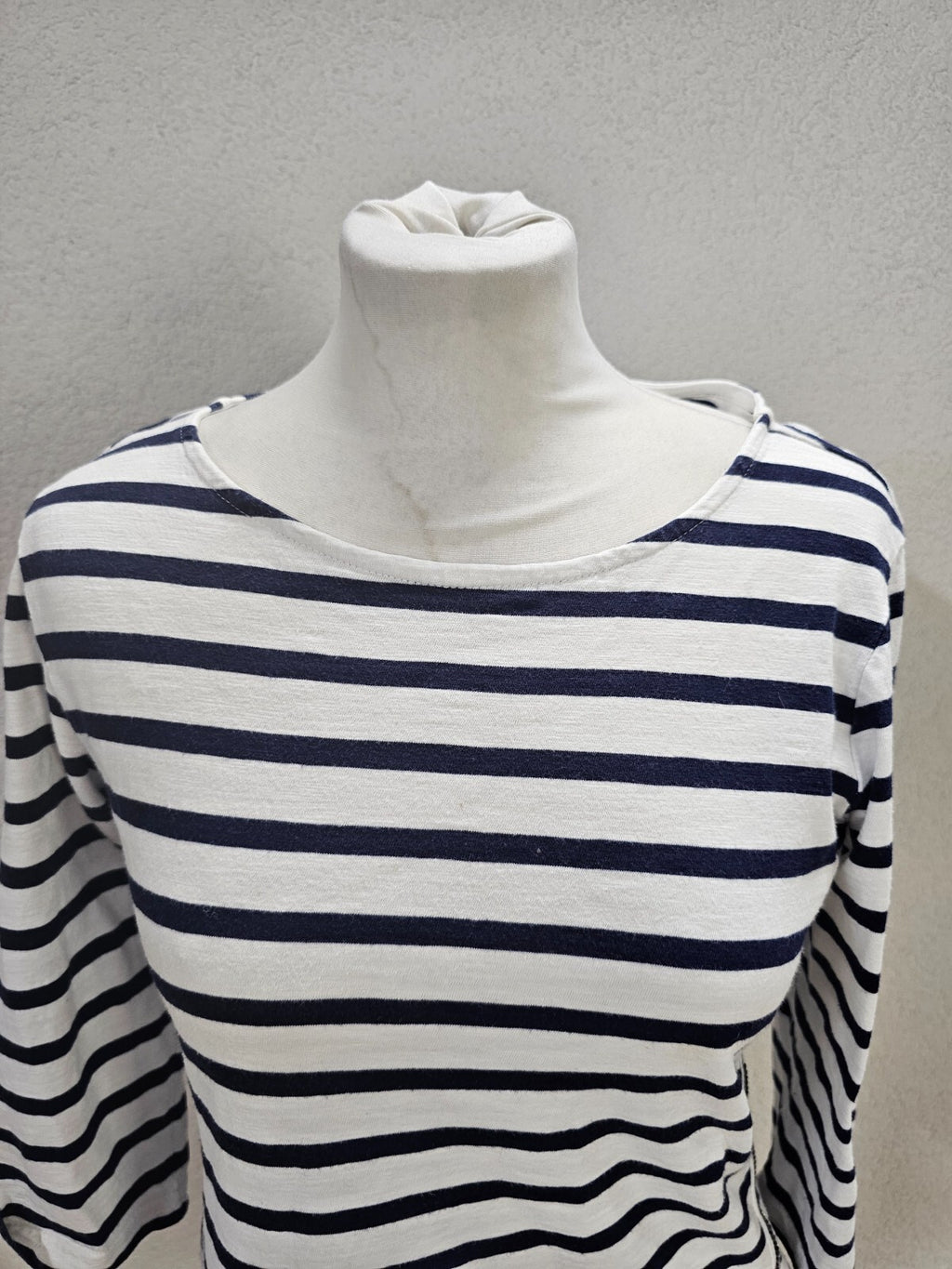 EK1115 Damen Shirt von Woman by Tchibo, weiß/blau gestreift, Gr. 36/381