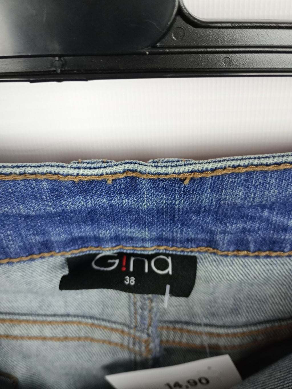 EK5258 Damen Jeansrock von Gina, blau, Gr. 386