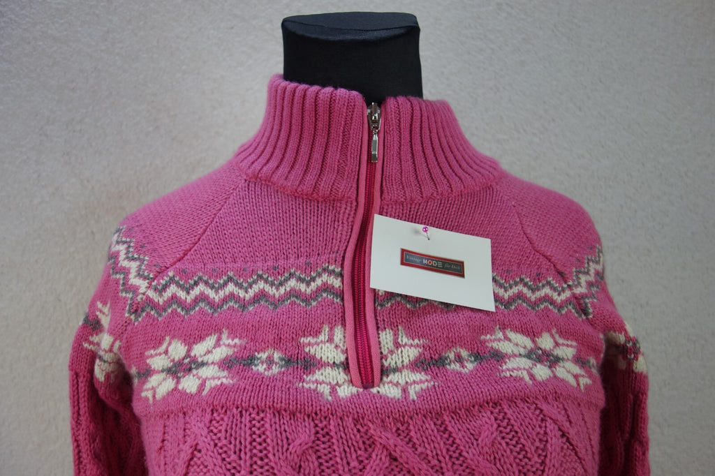 EK3008 Damen Wollpullover von Newland, pink, Gr. S1