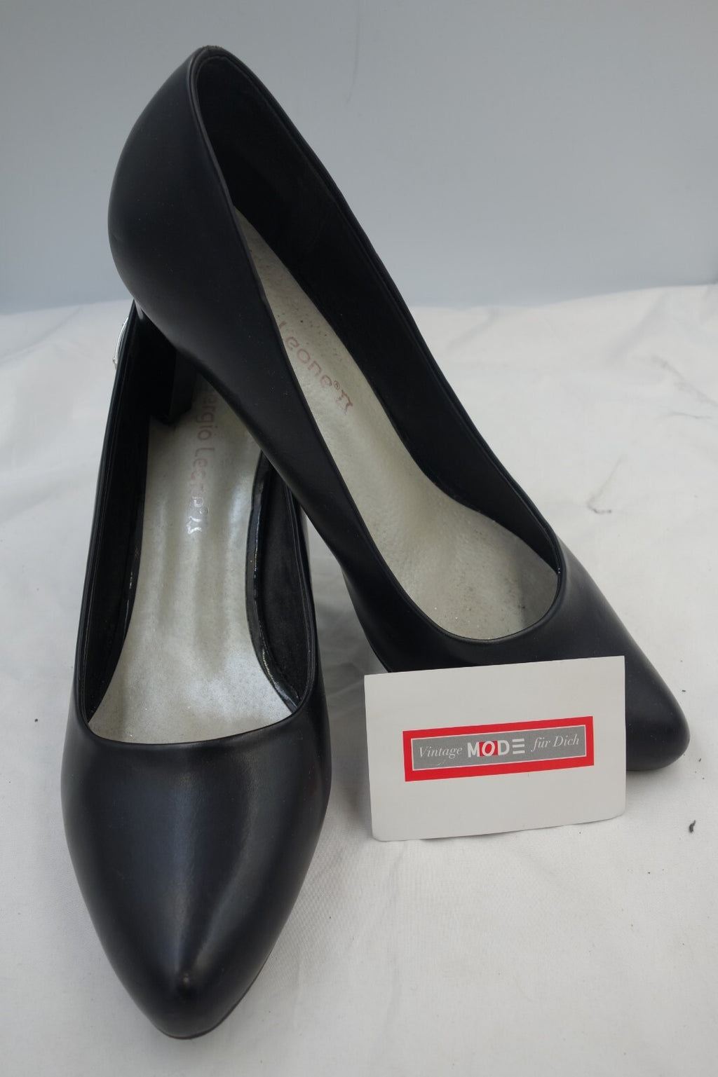 ES0440 Damen Pumps von Sergio Leone, schwarz, Gr. 410