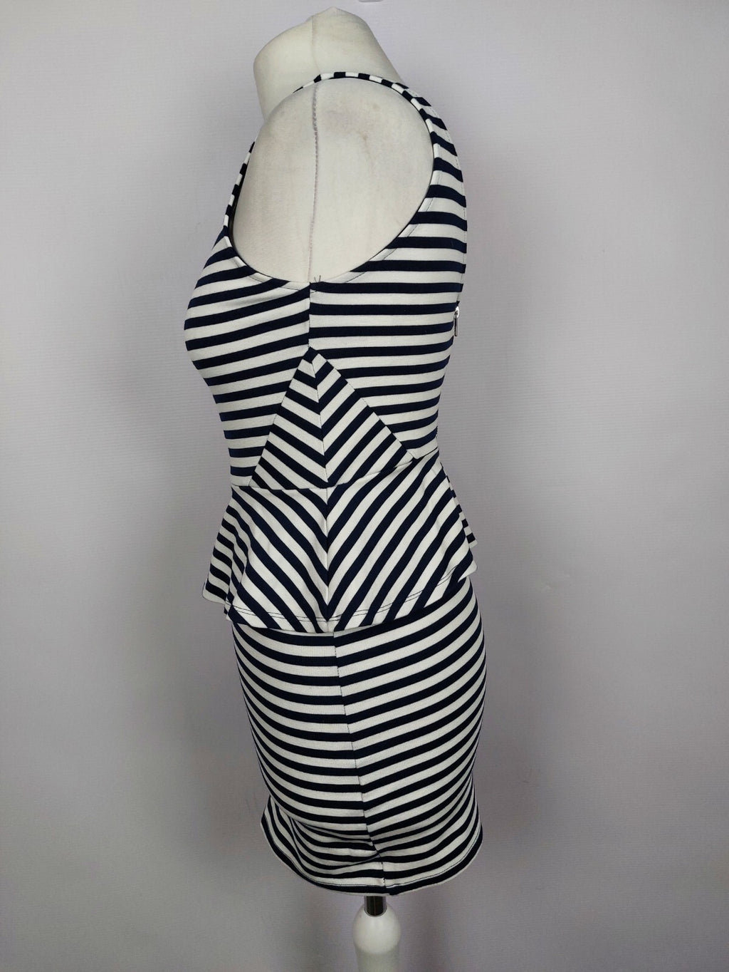 EK2620 Damen Kleid, weiß-dunkelblau, Gr.36 (nach Größentabelle)2