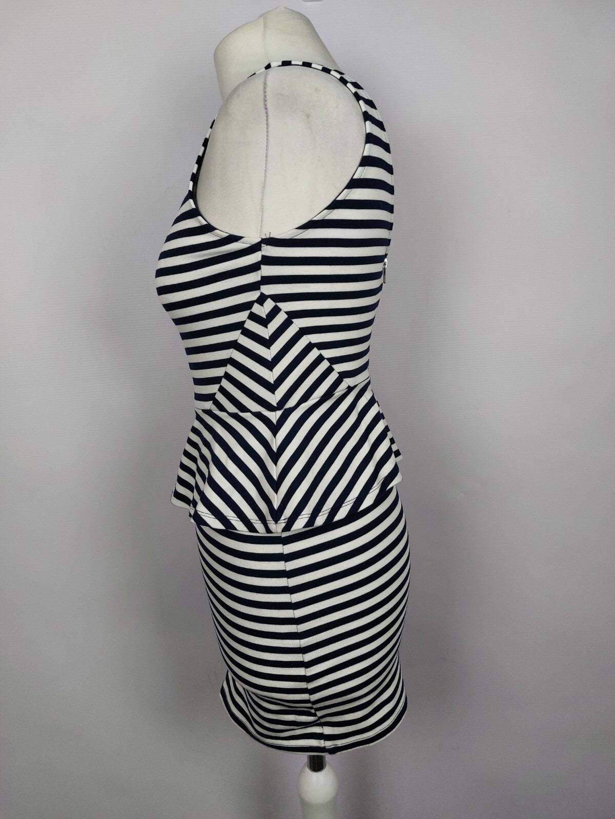 EK2620 Damen Kleid, weiß-dunkelblau, Gr.36 (nach Größentabelle)2