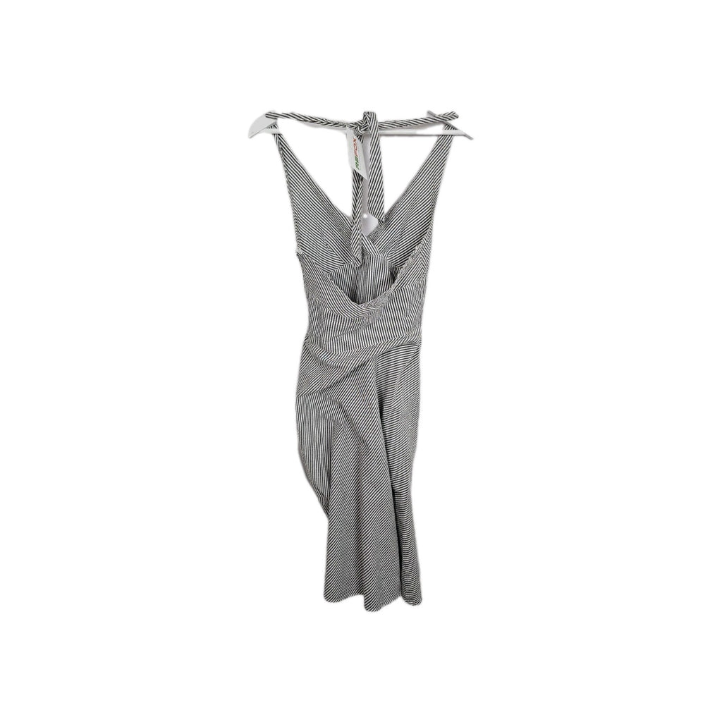EK10129 Damen Kleid H&M, grau - Gestreift, Gr.M1