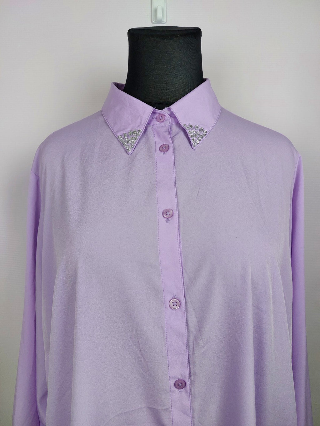 EK0426 Damen Bluse von M.Colletion, lila, Gr.XXL1