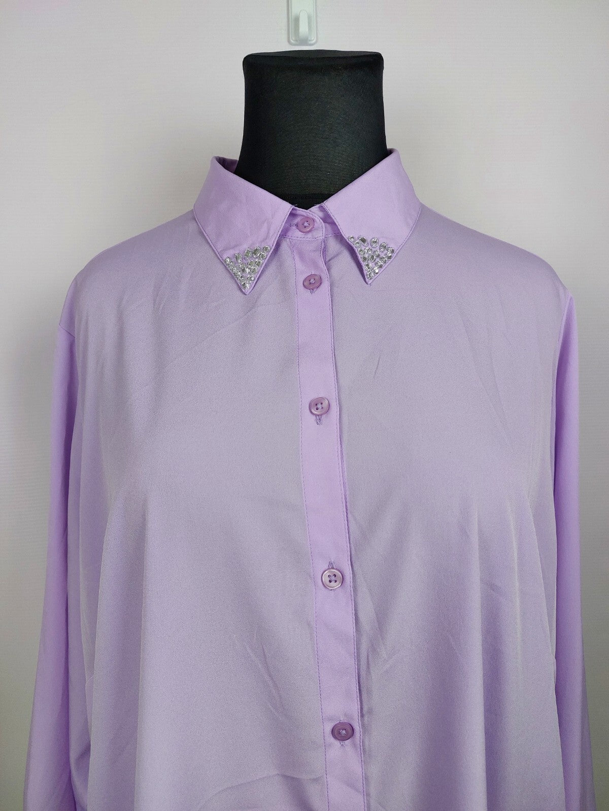 EK0426 Damen Bluse von M.Colletion, lila, Gr.XXL1