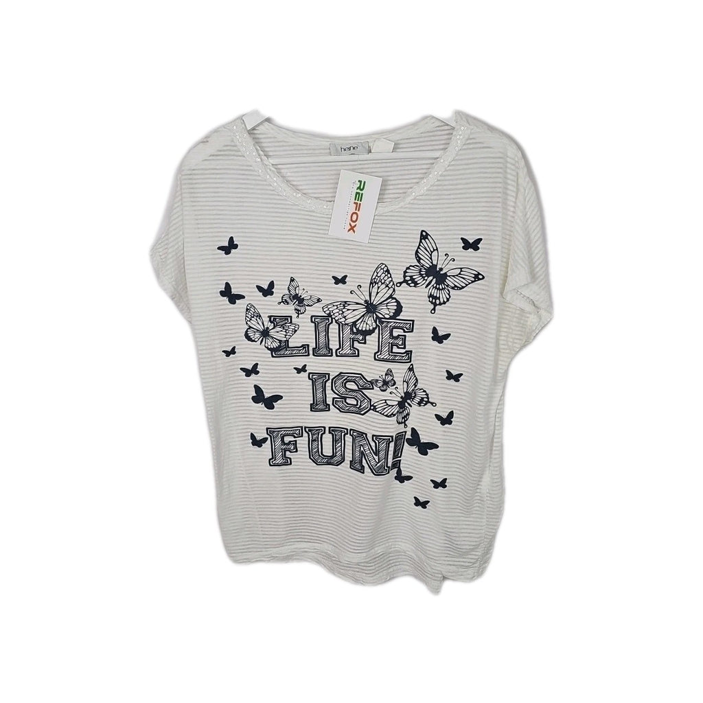 EK614 Damen T-Shirt Heine Gr.38 Weiß0