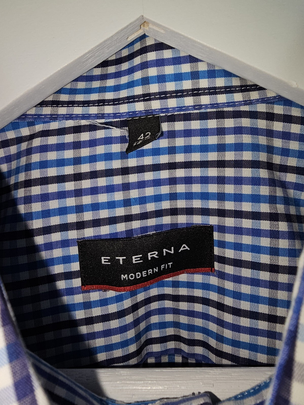 EK6834 Herren Hemd von Eterna, Blau, Gr. 42, 16½1