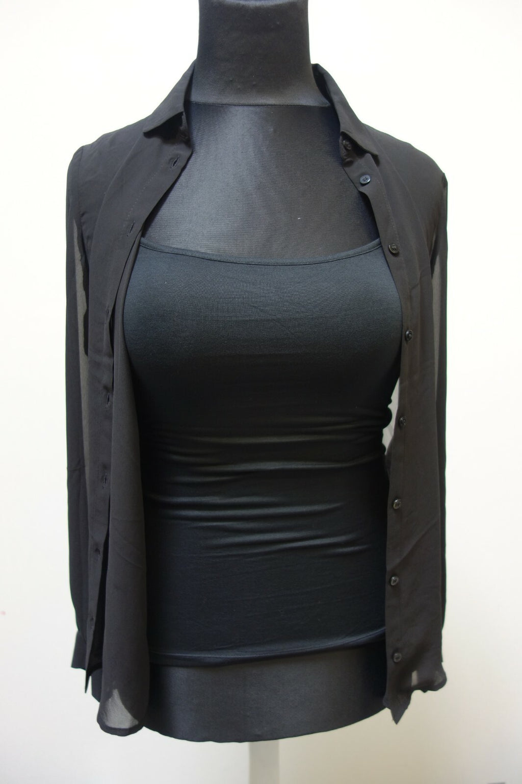 EK0864 Damen Bluse mit Top von Esprit, schwarz, 362