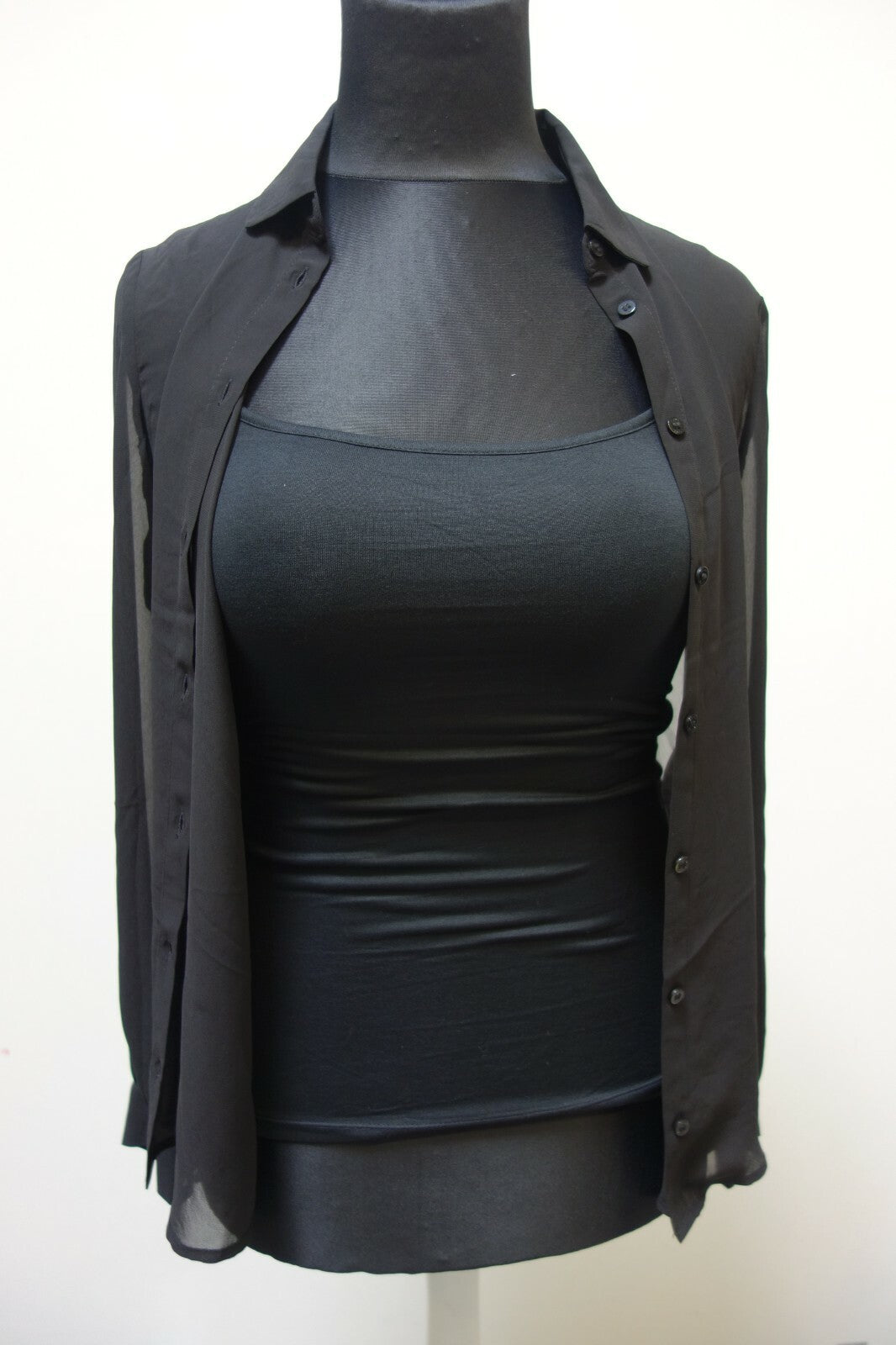 EK0864 Damen Bluse mit Top von Esprit, schwarz, 362