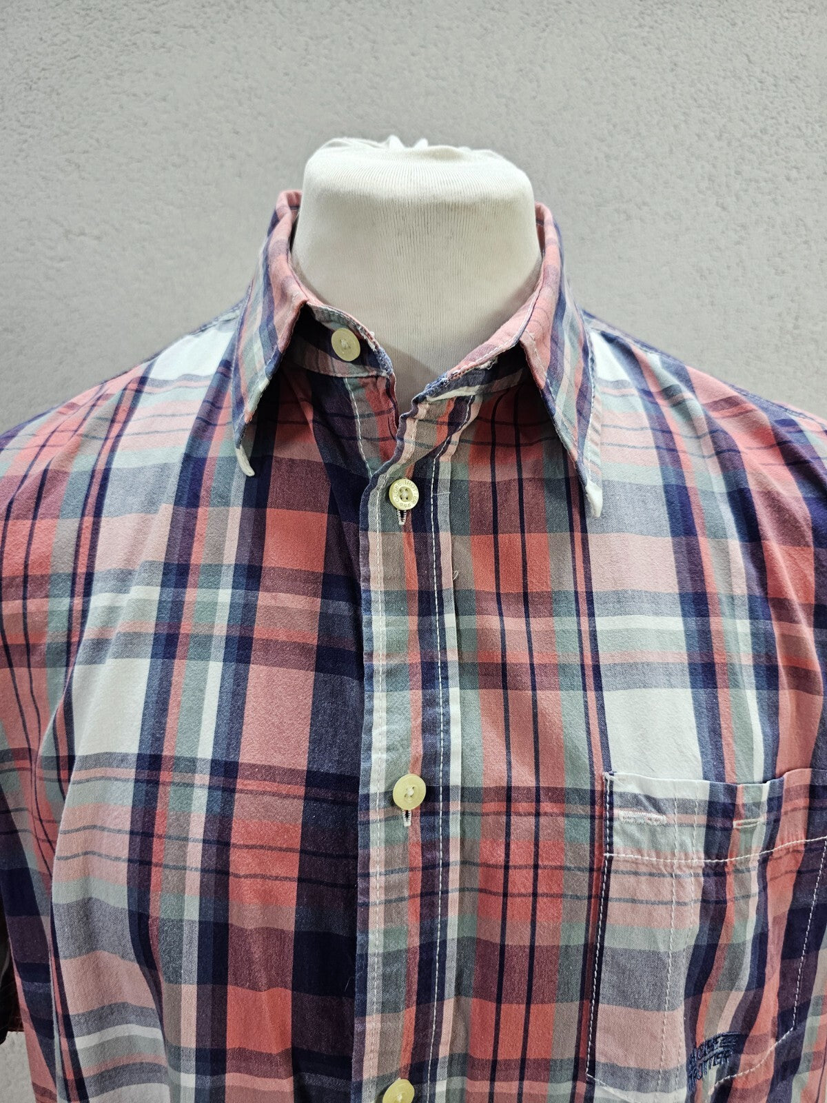EK5806 Herren Hemd von Globe Trotter, blau/rosa kariert, Gr. XL1