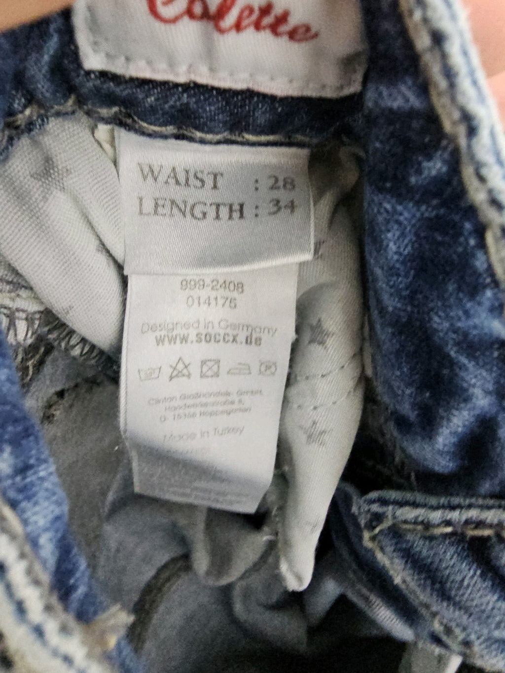 EK9261 Damen Jeans von Soccx, Blau, Gr. W28 L345