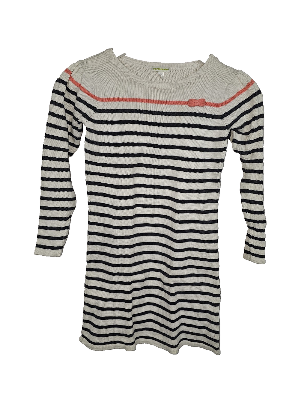 EK7613 Mädchen Kleid von Vertbaudet, Mehrfarbig, Gestreift, Gr.1260