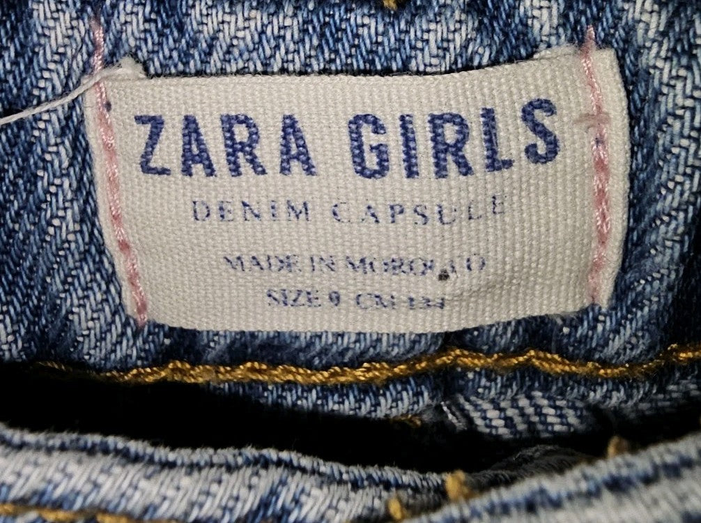 EK10737 Mädchen Shorts von Zara, blau, Gr.1344