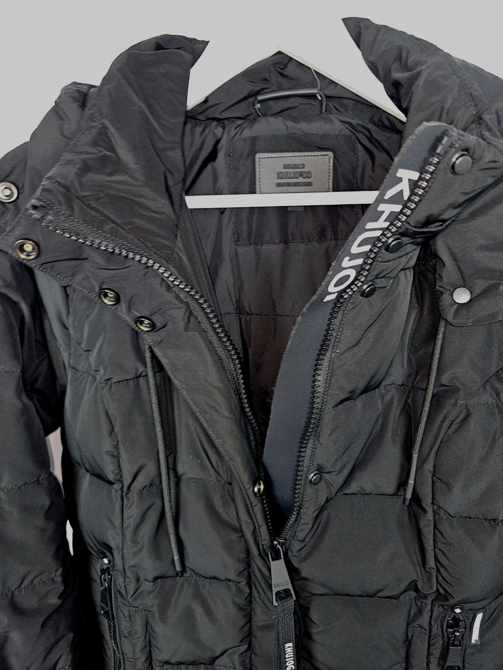 EK9394 Damen Winterjacke von KHUJOGENUINE, Schwarz, Gr. M2