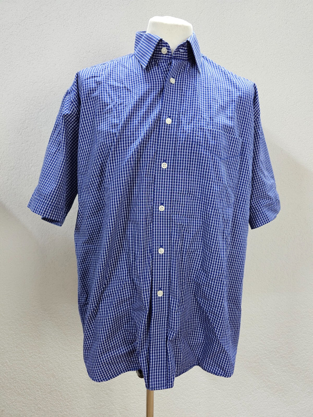 EK6108 Herren Hemd, blau/weiß kariert, Gr. XL0