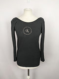 EK5092 Damen Langarmshirt von Calvin Klein, schwarz, Gr. 36/380