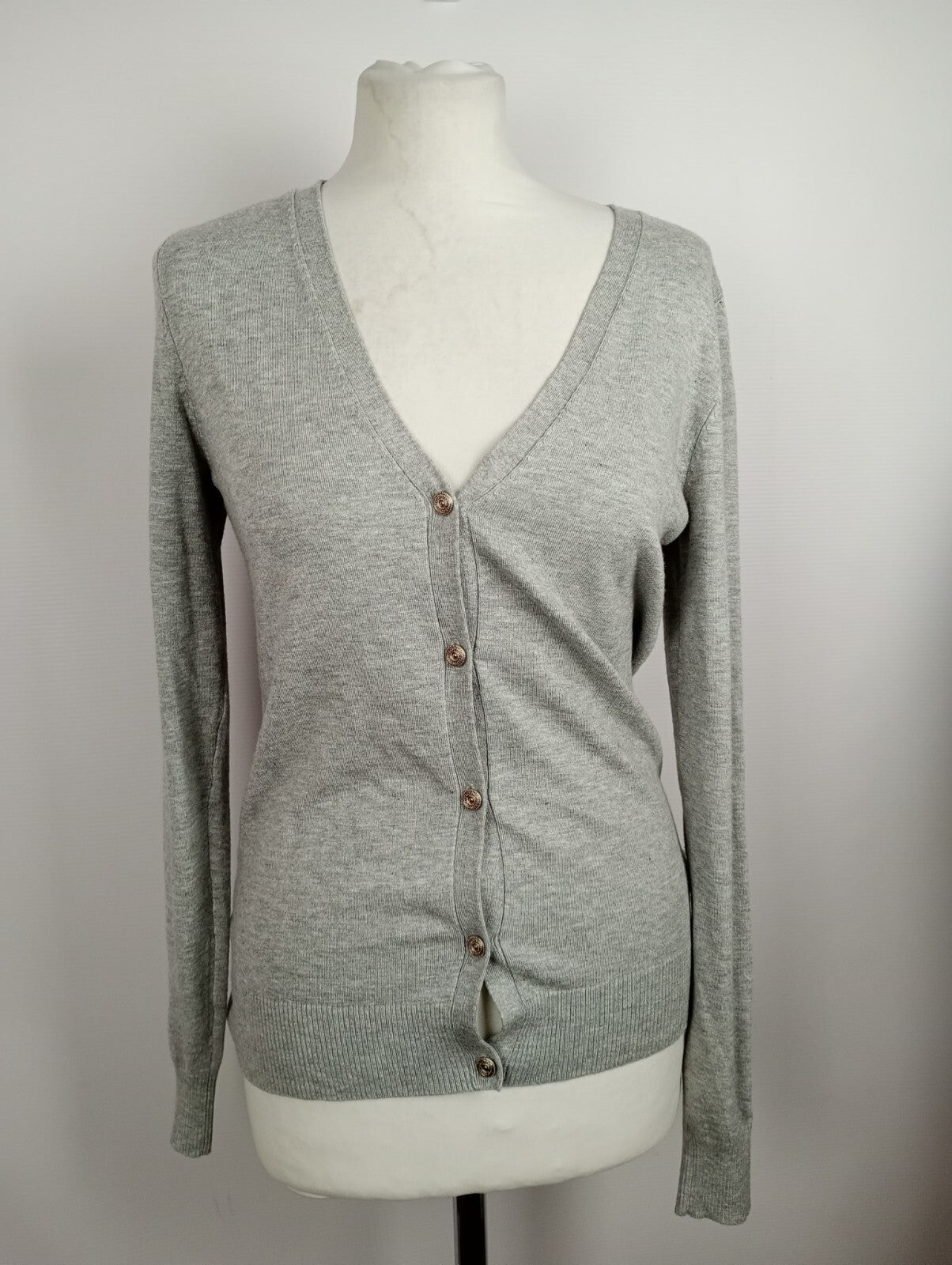 EK5259 Damen Strickjacke von H&M, grau, Gr. 401