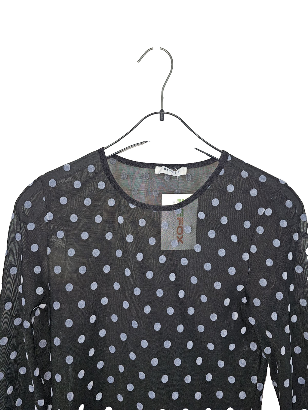 EK8018 Damen Bluse von Pieces, Schwarz, Gr. L1